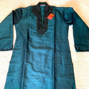 Teal men’s kurta